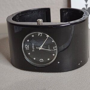 Untested Heavy Metal 6.5 Inch Black Sophie Cuff Watch